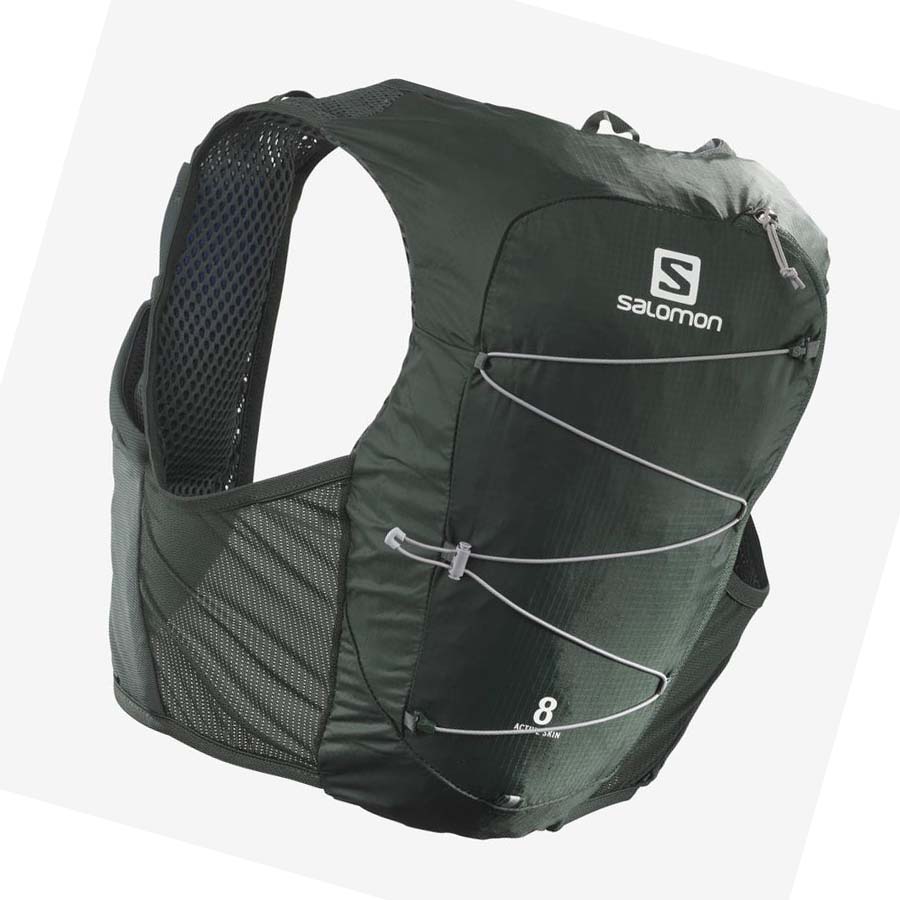 Salomon ACTIVE SKIN 8 Running Packs Dame Olivengrønne | NO3349LIS