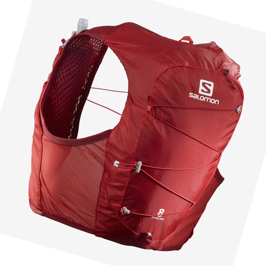 Salomon ACTIVE SKIN 8 Running Packs Dame Rød | NO3352CTV