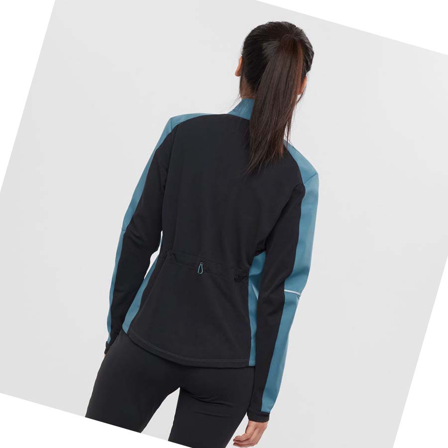 Salomon AGILE SOFTSHELL Jakke Dame Blå | NO3191JPQ