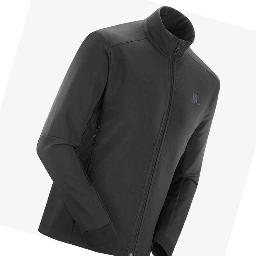 Salomon AGILE SOFTSHELL Jakke Herre Svarte | NO2366NWY