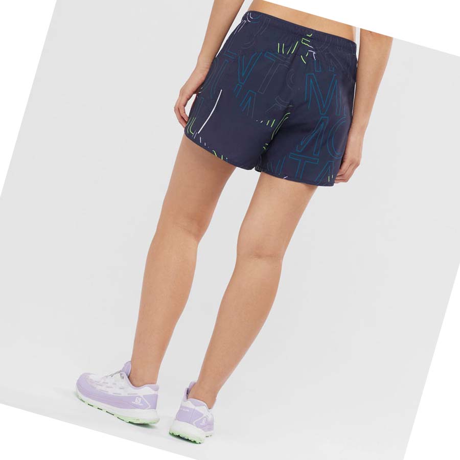 Salomon AGILE Shorts Dame Blå | NO3269KOR