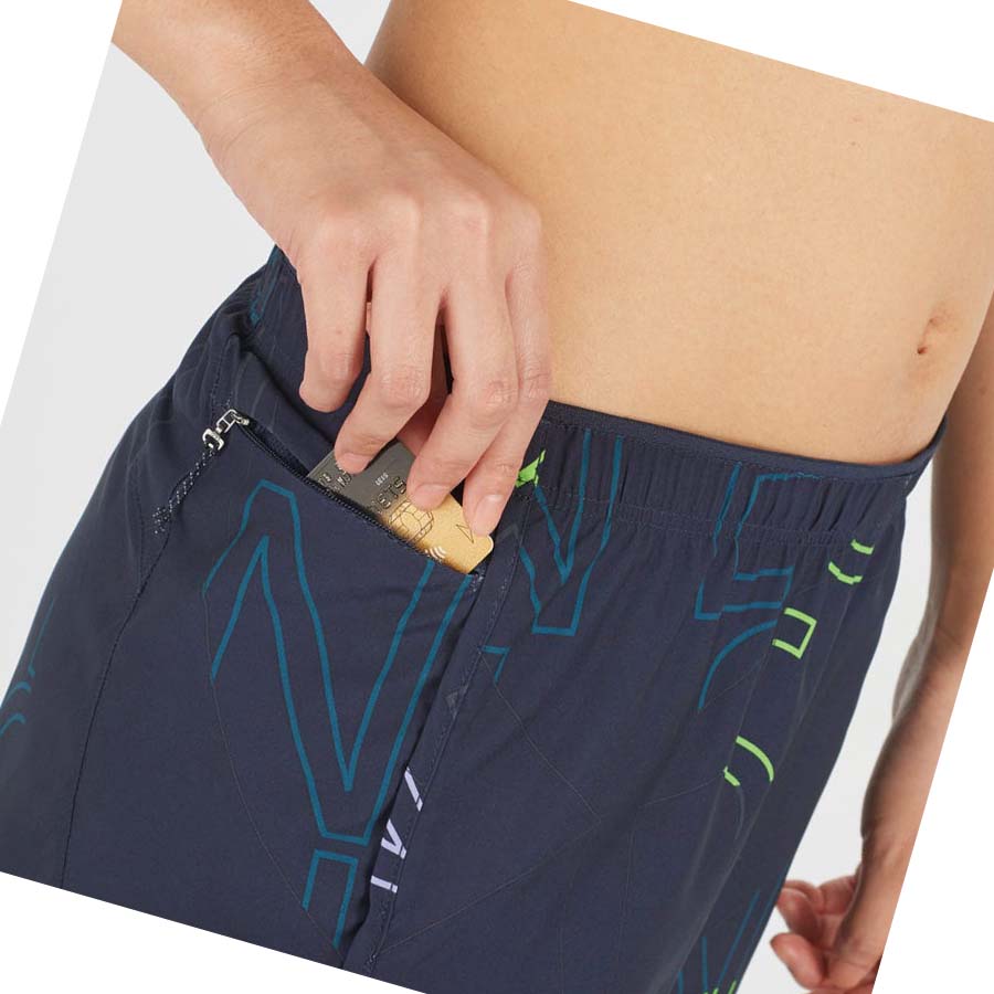 Salomon AGILE Shorts Dame Blå | NO3269KOR