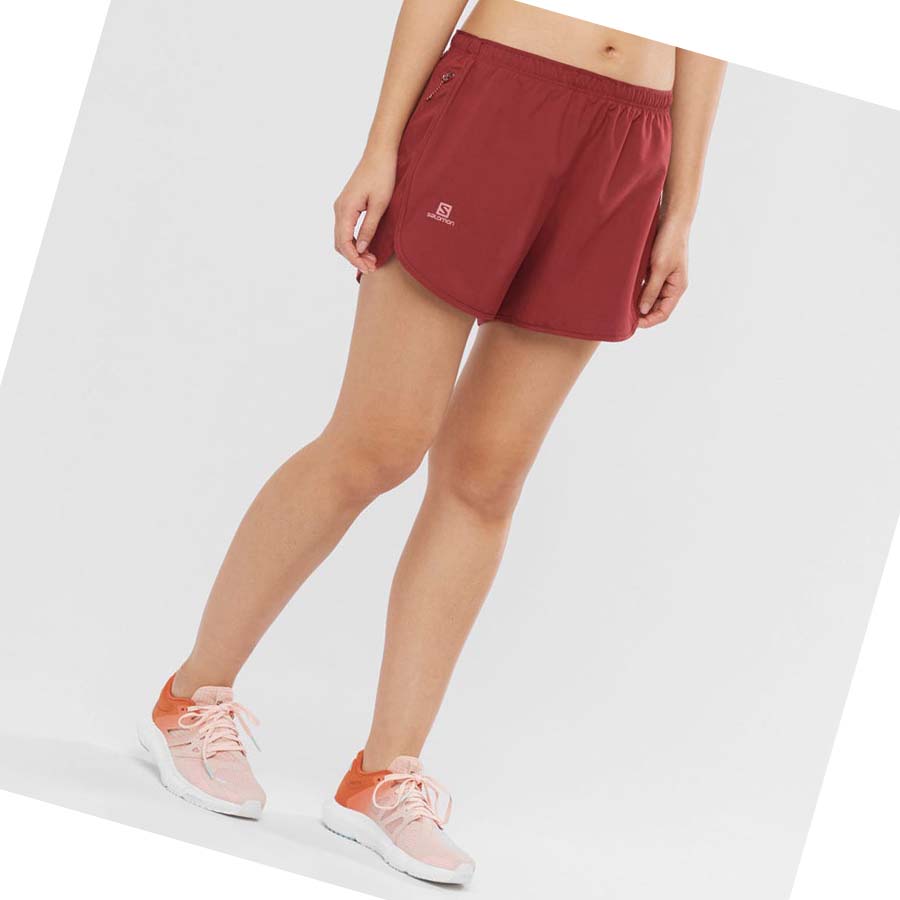 Salomon AGILE Shorts Dame Rød | NO3270LIS