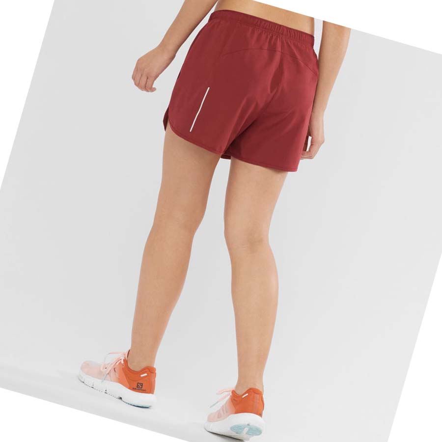 Salomon AGILE Shorts Dame Rød | NO3270LIS