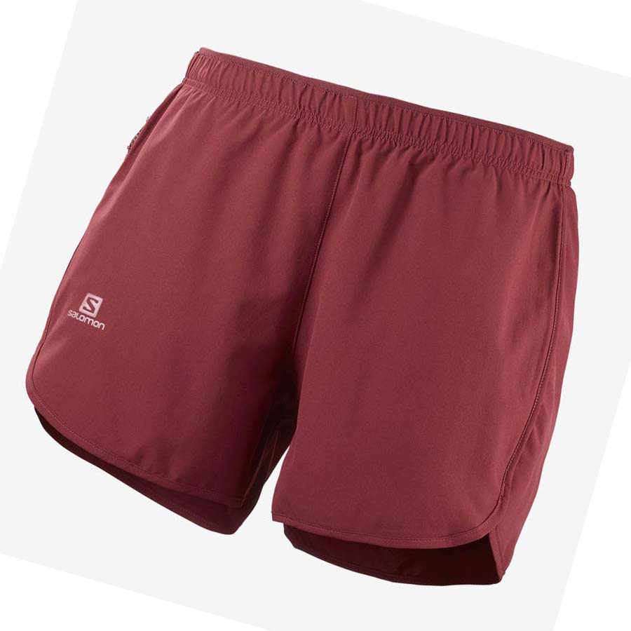 Salomon AGILE Shorts Dame Rød | NO3270LIS