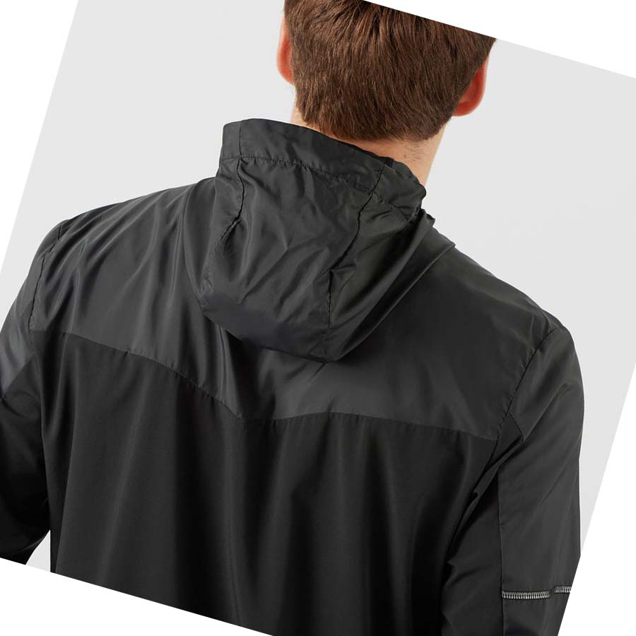 Salomon AGILE WIND WINDBREAKERS Jakke Herre Svarte | NO2357HAP