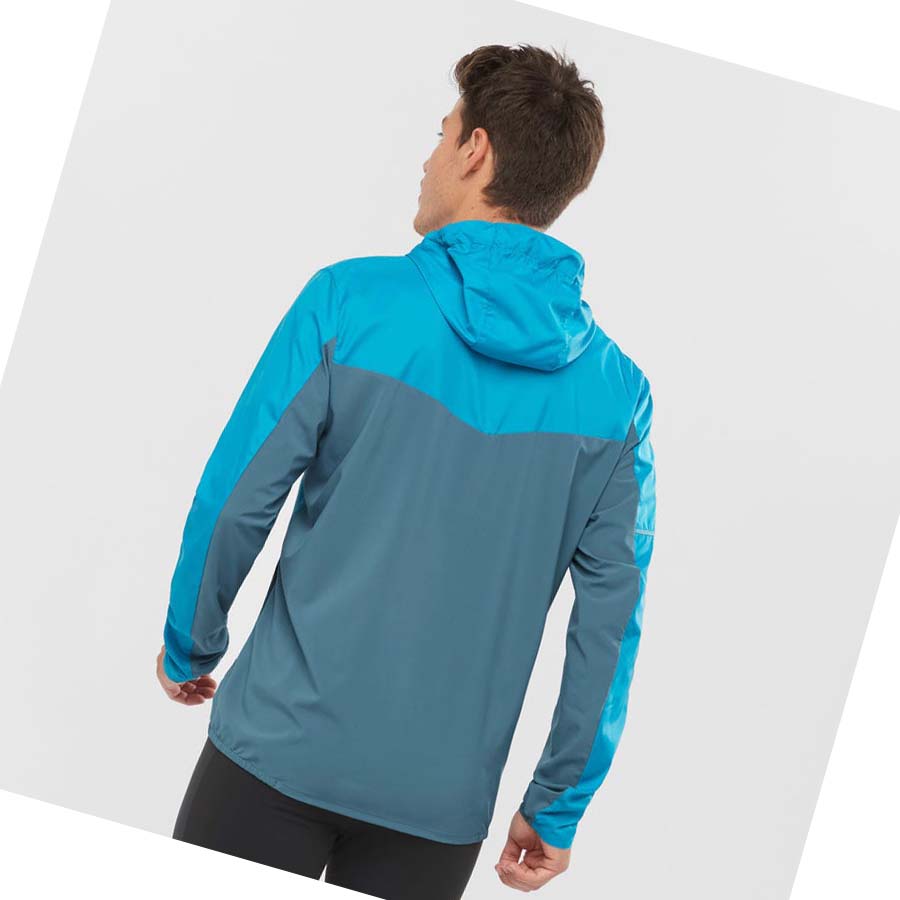 Salomon AGILE WIND WINDBREAKERS Jakke Herre Blå | NO2359KOR