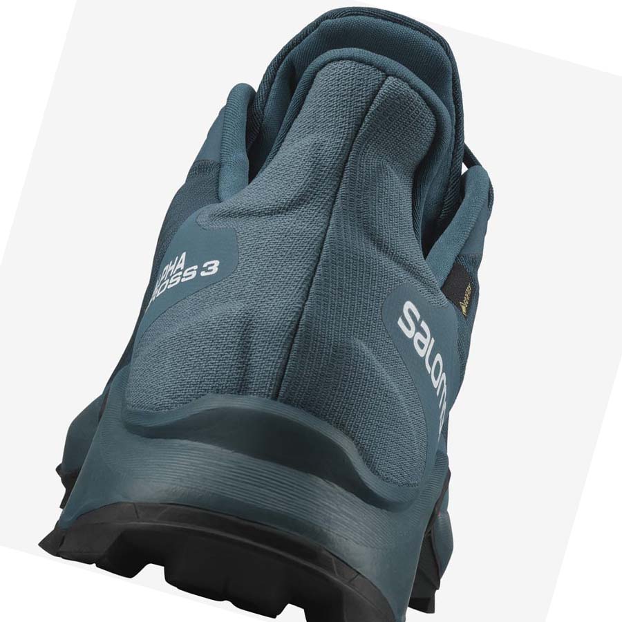 Salomon ALPHACROSS 3 GORE-TEX Trail Løpesko Herre Blå | NO2087RVD