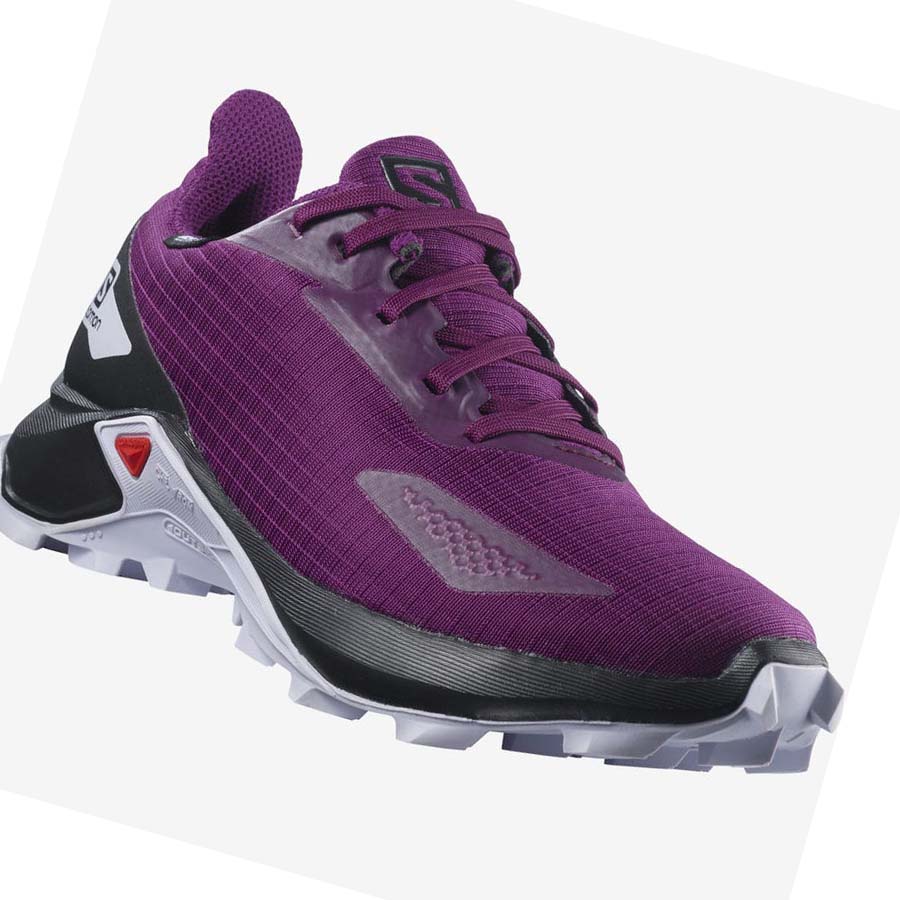 Salomon ALPHACROSS BLAST CLIMASALOMON™ WATERPROOF Trail Løpesko Barn Lilla | NO3596UZG