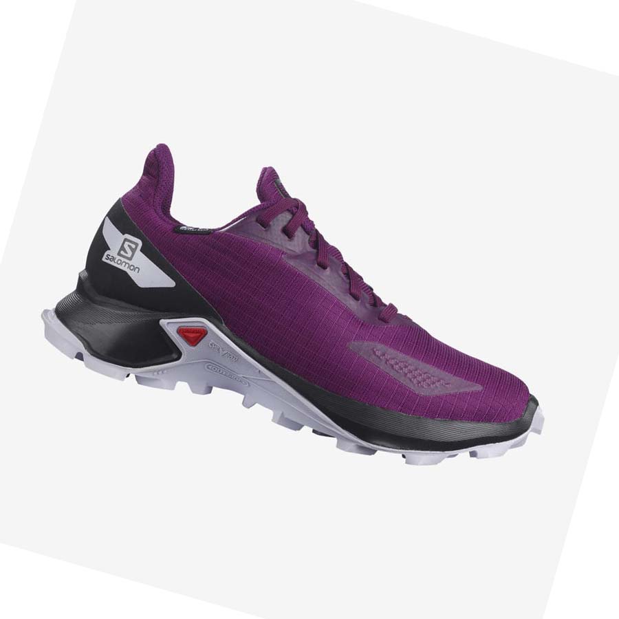 Salomon ALPHACROSS BLAST CLIMASALOMON™ WATERPROOF Trail Løpesko Barn Lilla | NO3596UZG