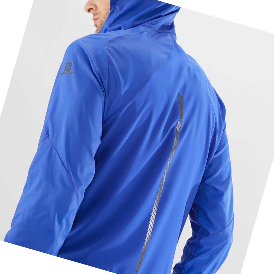 Salomon BONATTI CROSS WIND WINDBREAKERS Jakke Herre Blå | NO2360LIS