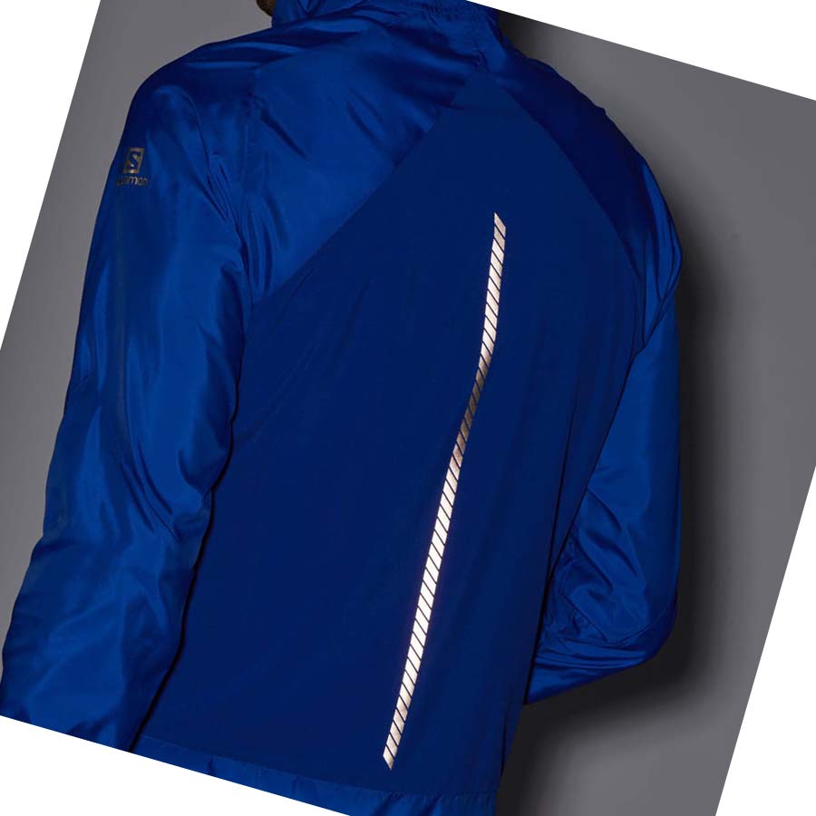 Salomon BONATTI CROSS WIND WINDBREAKERS Jakke Herre Blå | NO2360LIS