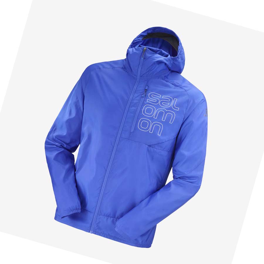 Salomon BONATTI CROSS WIND WINDBREAKERS Jakke Herre Blå | NO2360LIS