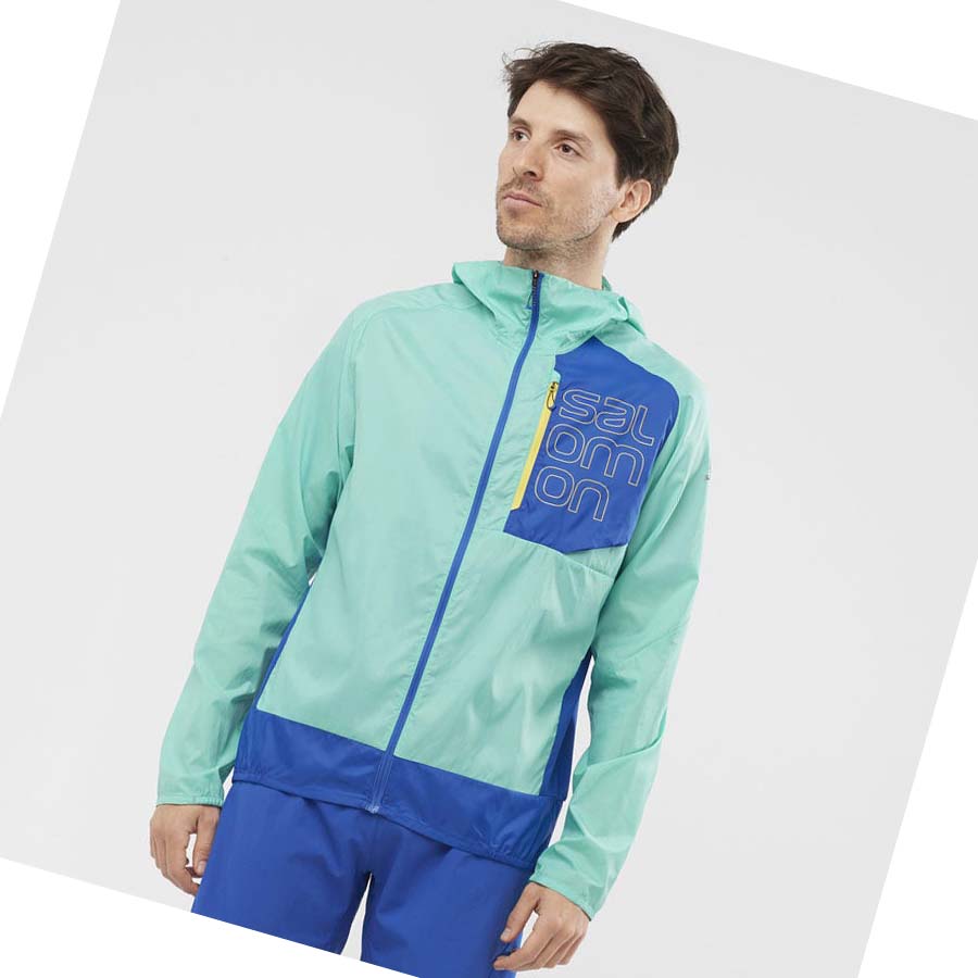 Salomon BONATTI CROSS WIND WINDBREAKERS Jakke Herre Mint | NO2363CTV