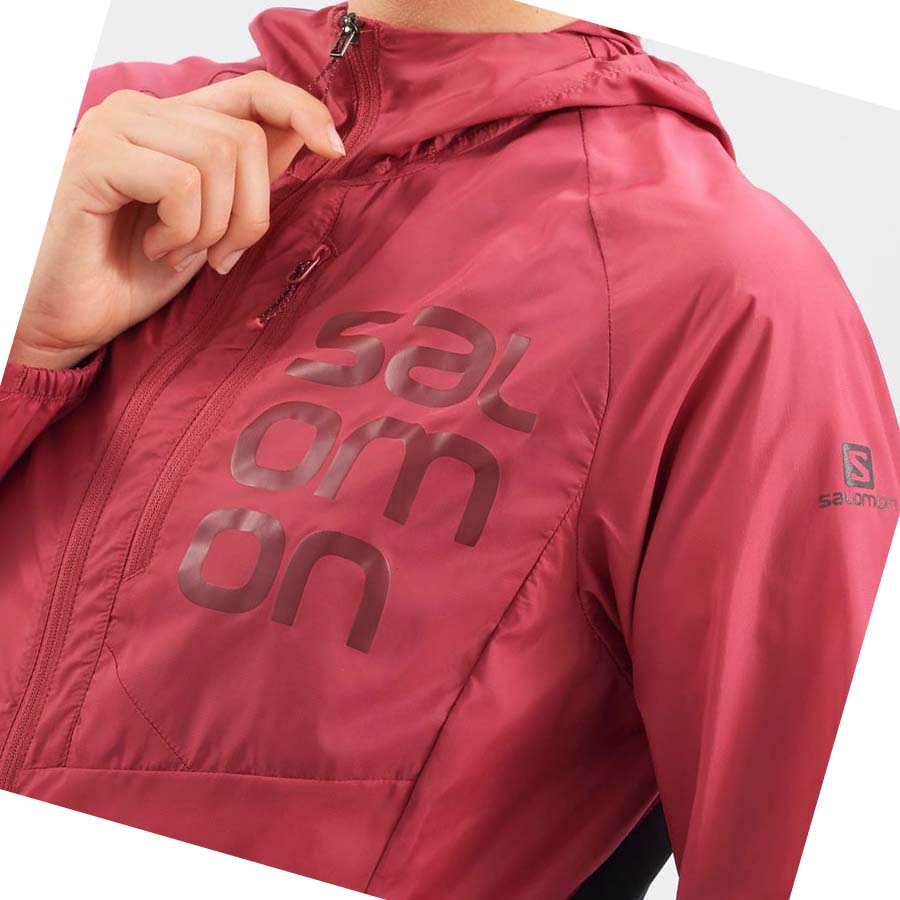 Salomon BONATTI CROSS WIND WINDBREAKERS Jakke Dame Rød | NO3161FDN