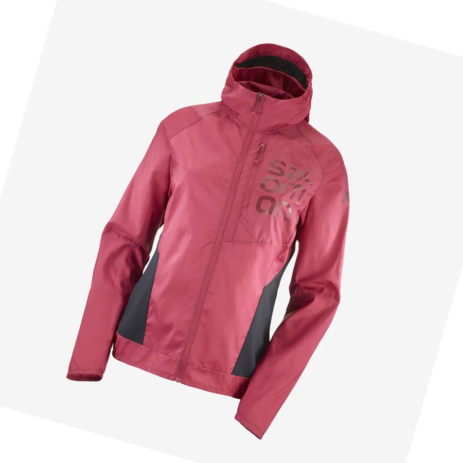 Salomon BONATTI CROSS WIND WINDBREAKERS Jakke Dame Rød | NO3161FDN