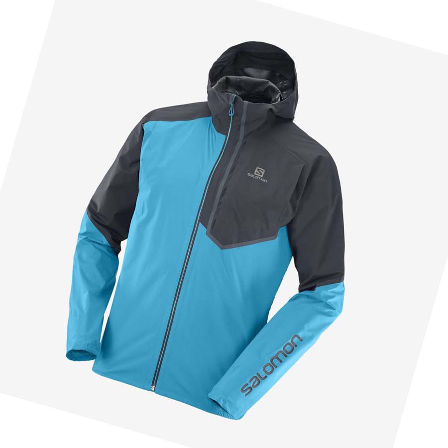 Salomon BONATTI TRAIL WATERPROOF Jakke Herre Blå | NO2347BEX