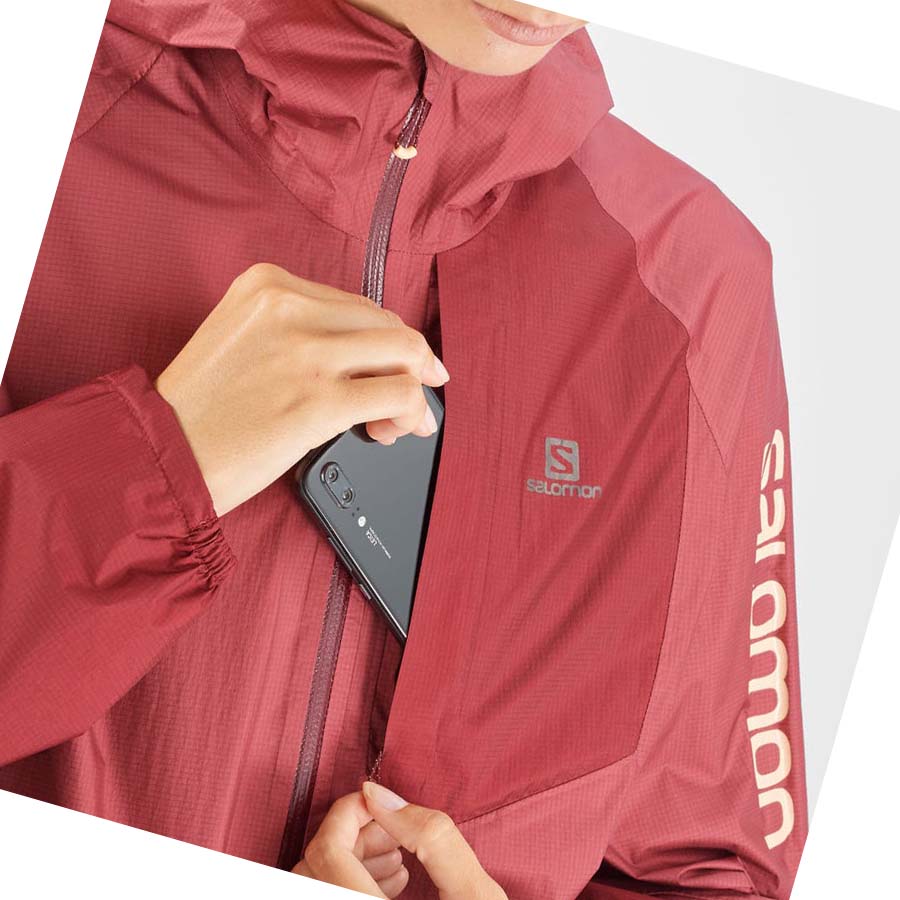 Salomon BONATTI WATERPROOF Jakke Dame Rød | NO3153DFM