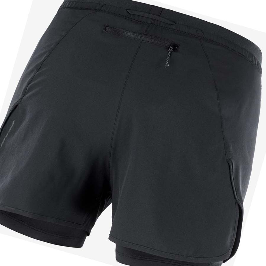 Salomon CROSS 2IN1 Shorts Dame Svarte | NO3283YXF