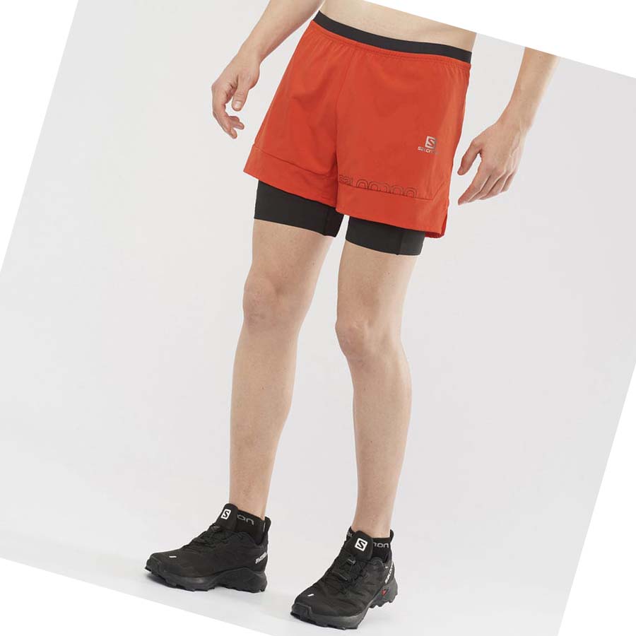 Salomon CROSS 2IN1 Shorts Herre Oransje | NO2465LIS