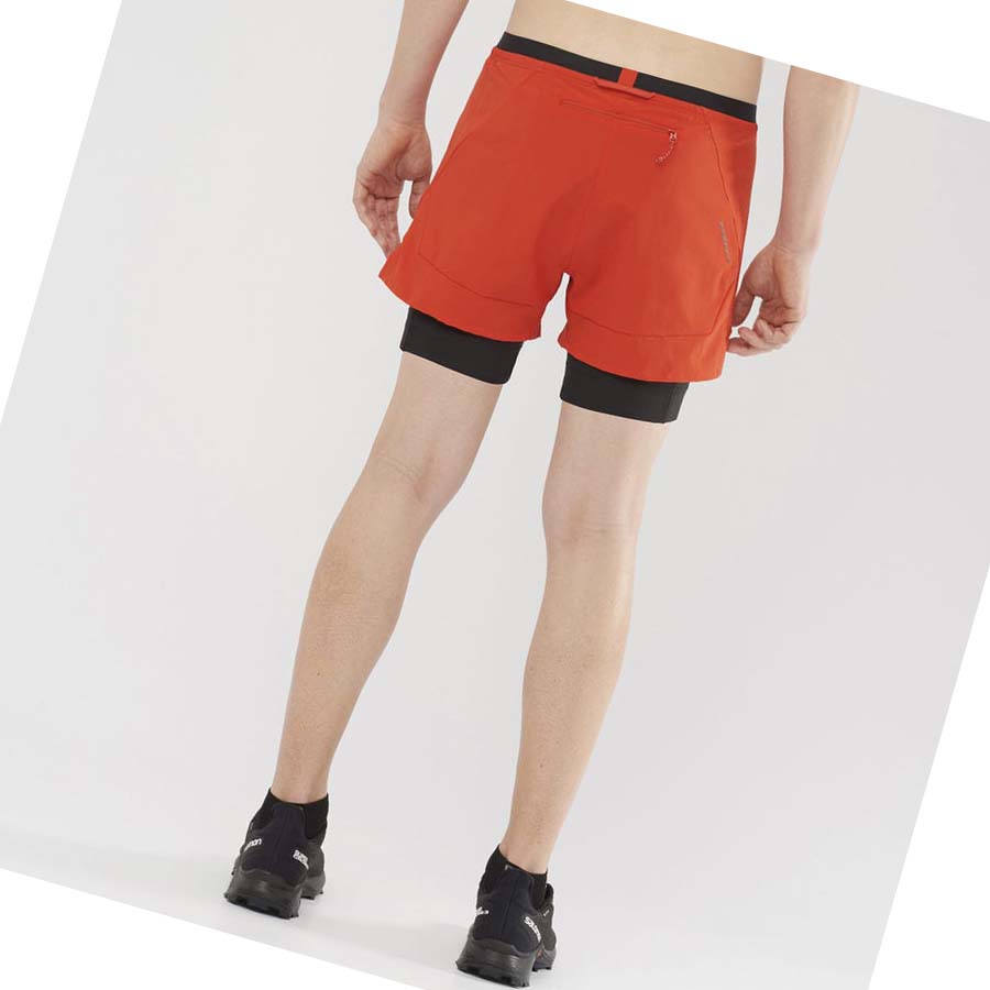 Salomon CROSS 2IN1 Shorts Herre Oransje | NO2465LIS