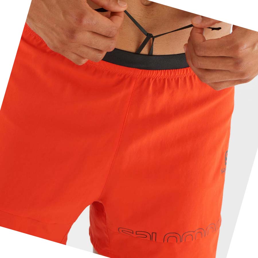 Salomon CROSS 2IN1 Shorts Herre Oransje | NO2465LIS