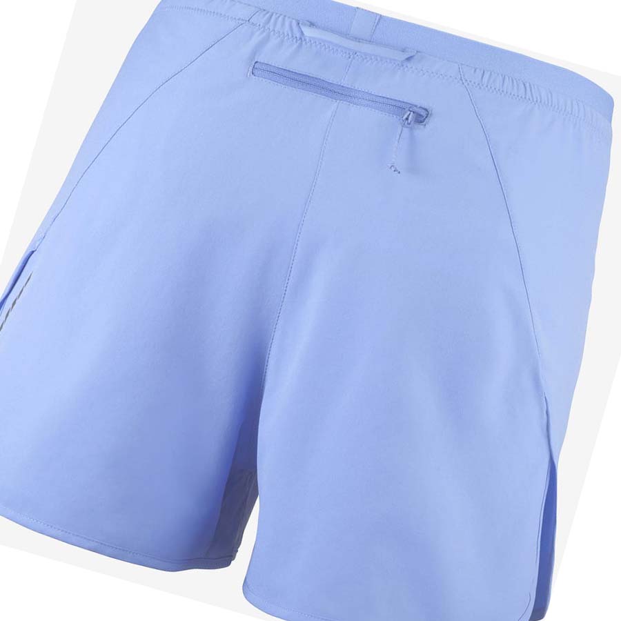 Salomon CROSS 3'' Shorts Dame Blå | NO3277MQZ