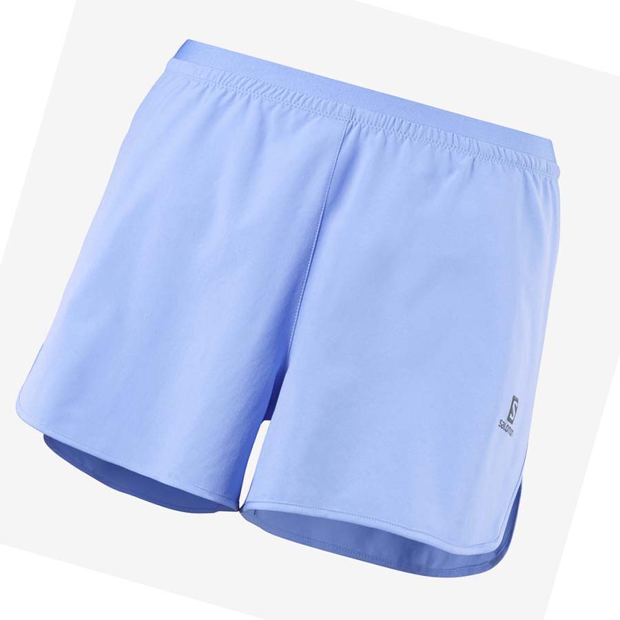 Salomon CROSS 3\'\' Shorts Dame Blå | NO3277MQZ