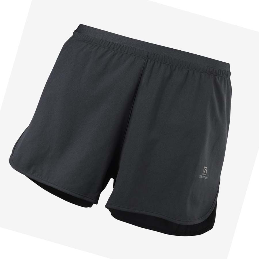 Salomon CROSS 3\'\' Shorts Dame Svarte | NO3274VRW