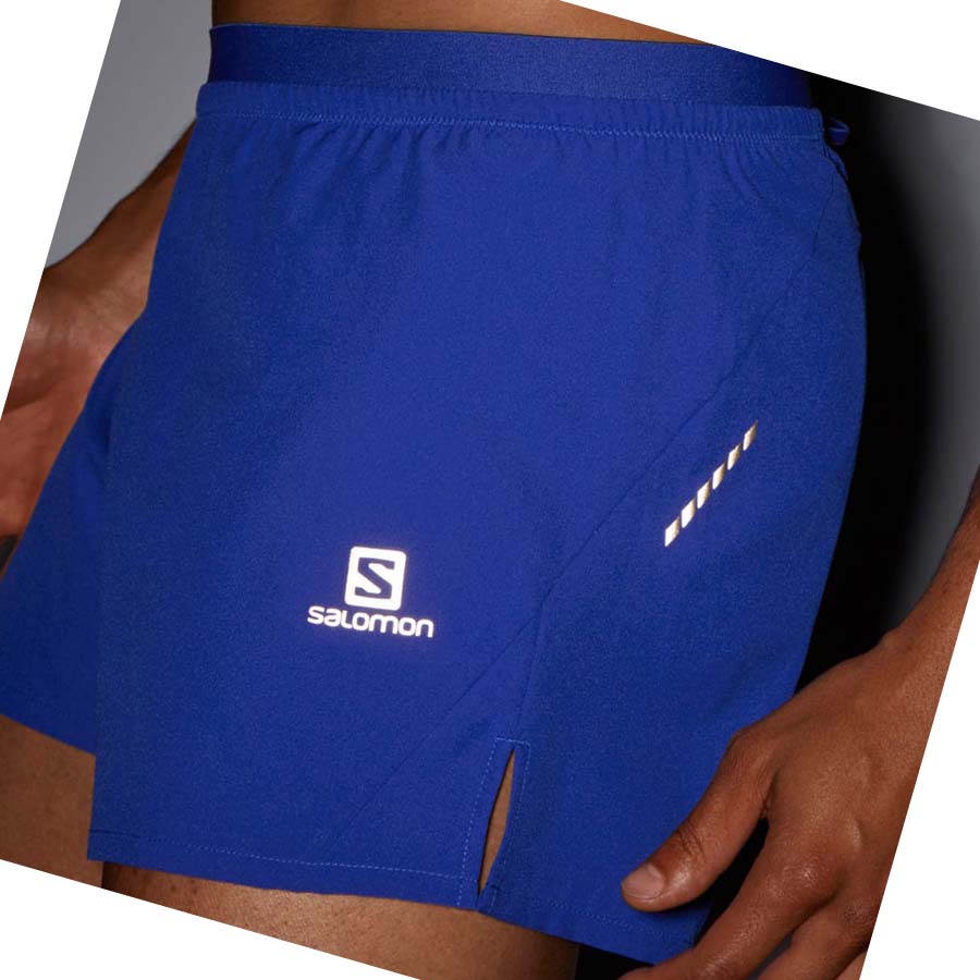 Salomon CROSS 3'' Shorts Herre Blå | NO2450TCE