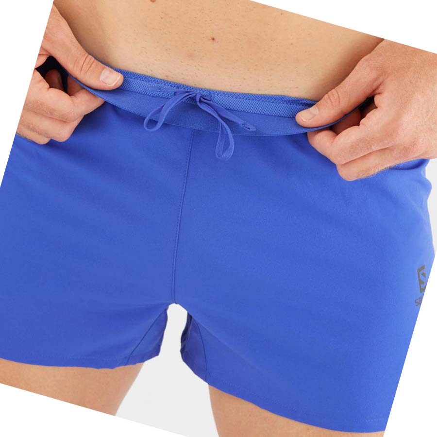 Salomon CROSS 3'' Shorts Herre Blå | NO2450TCE