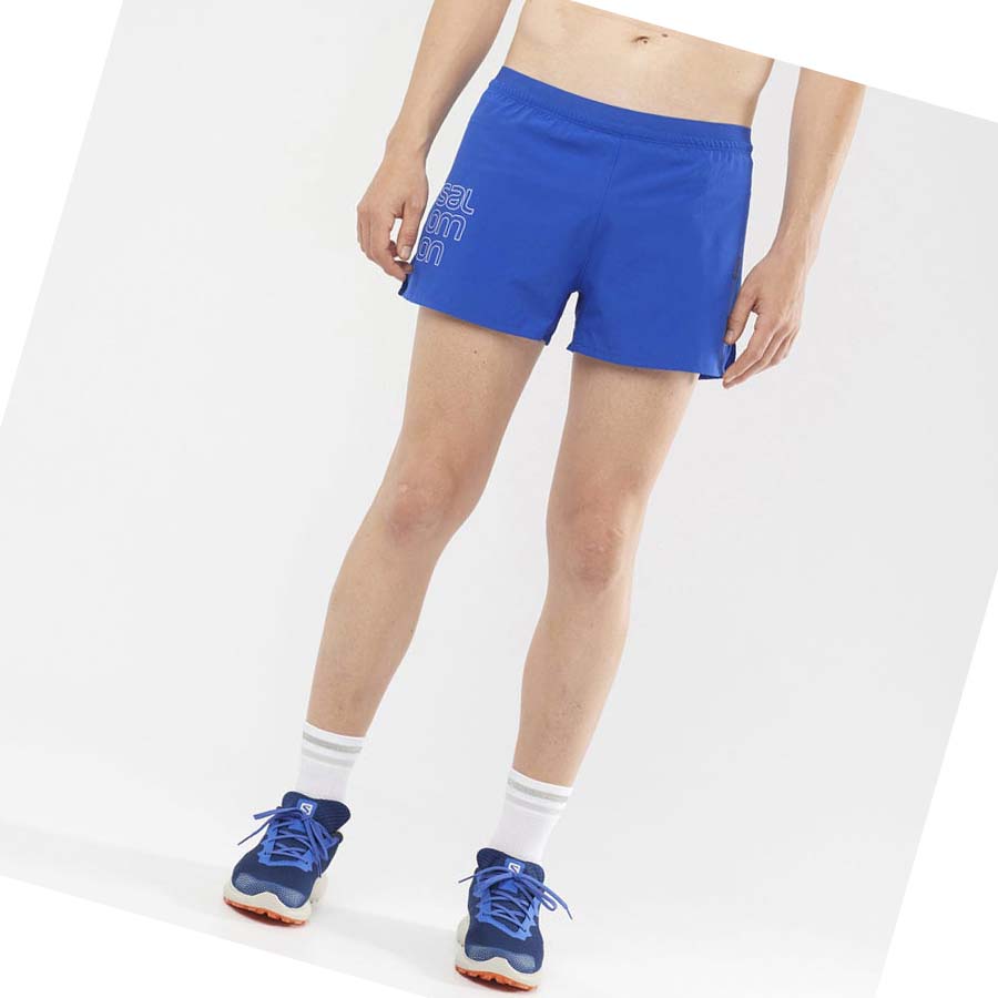 Salomon CROSS 3'' Shorts Herre Blå | NO2450TCE