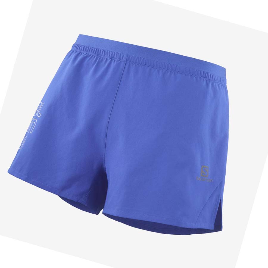 Salomon CROSS 3\'\' Shorts Herre Blå | NO2450TCE