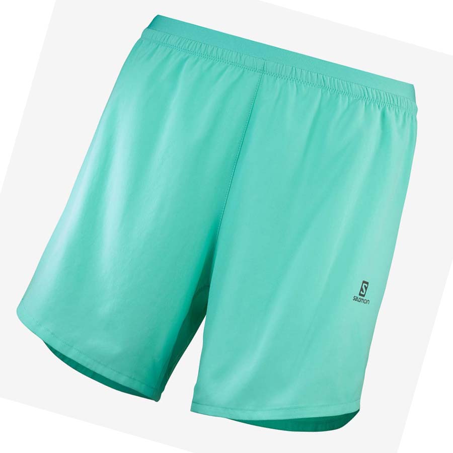 Salomon CROSS 5\'\' Shorts Dame Blå | NO3279WNB