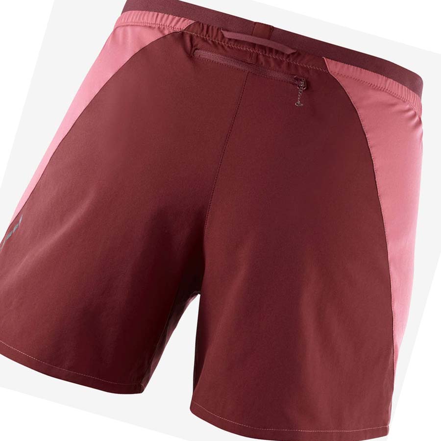 Salomon CROSS 5'' Shorts Dame Rød | NO3281RVD