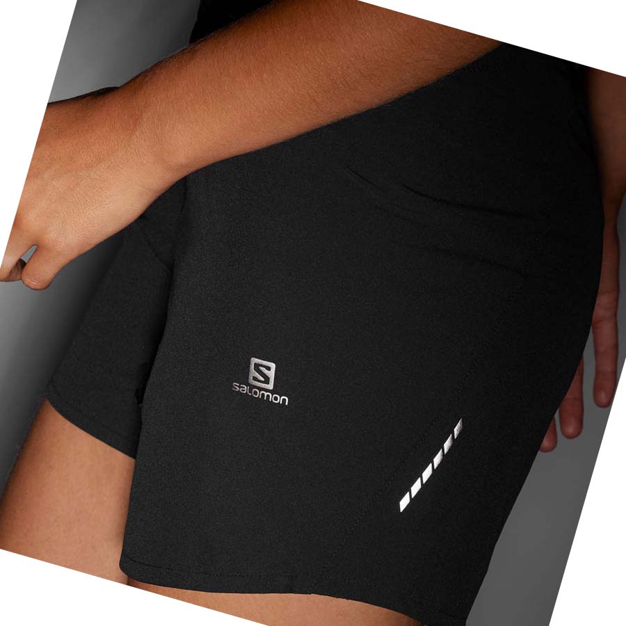 Salomon CROSS 5'' Shorts Dame Svarte | NO3280EBC