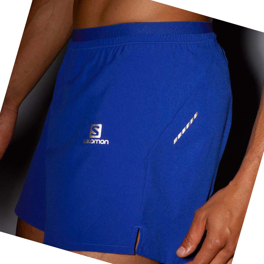 Salomon CROSS 5'' Shorts Herre Blå | NO2458SGL