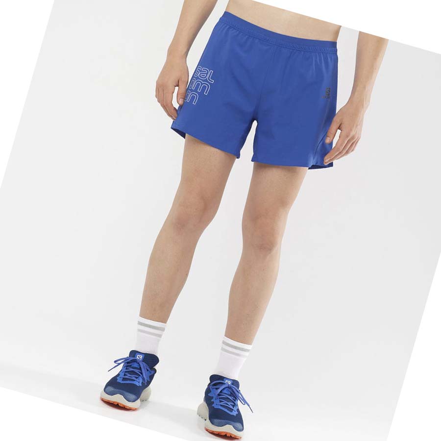 Salomon CROSS 5'' Shorts Herre Blå | NO2458SGL