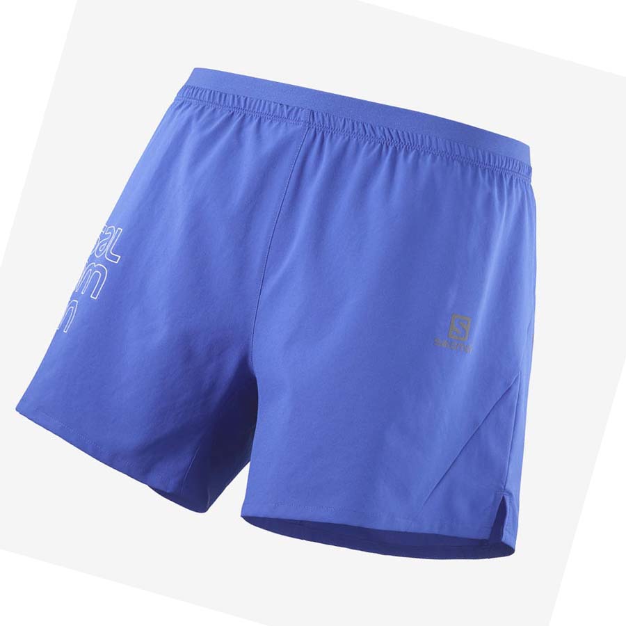 Salomon CROSS 5\'\' Shorts Herre Blå | NO2458SGL