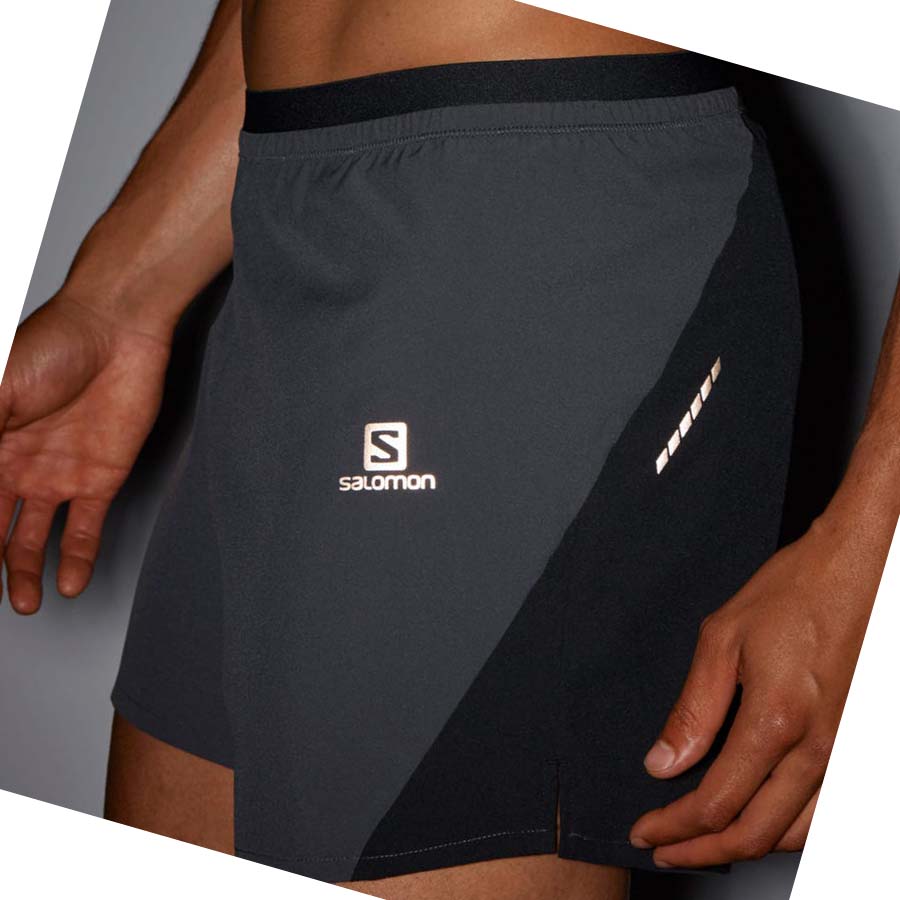 Salomon CROSS 5'' Shorts Herre Grå | NO2459DFM