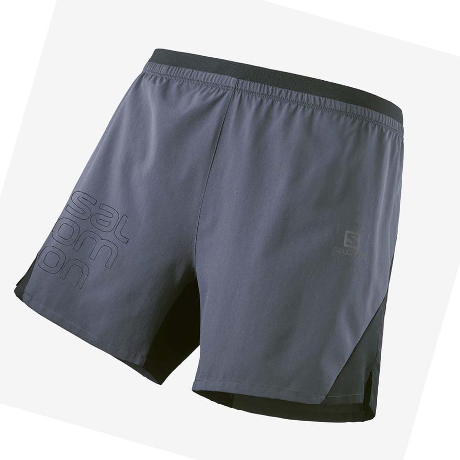 Salomon CROSS 5\'\' Shorts Herre Grå | NO2459DFM