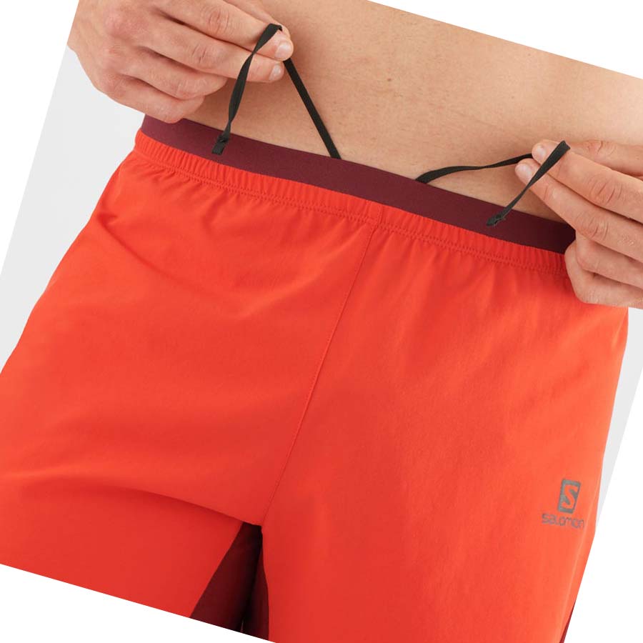 Salomon CROSS 5'' Shorts Herre Oransje | NO2456AHK