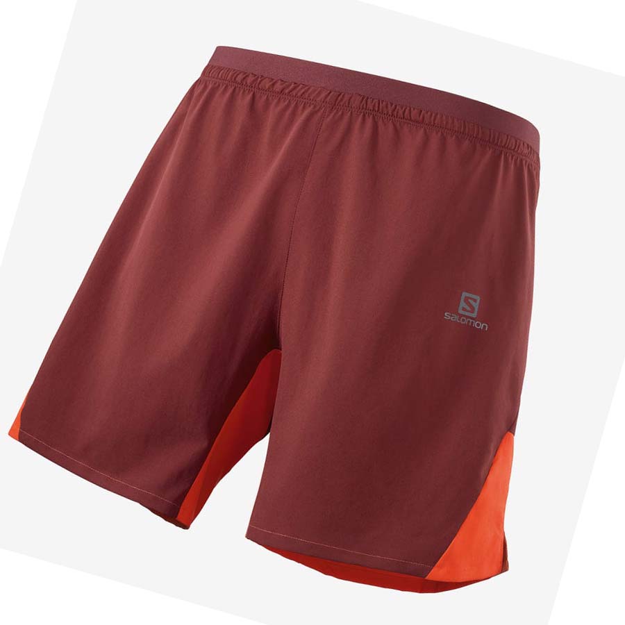 Salomon CROSS 7\'\' NO LINER Shorts Herre Rød | NO2454OKI