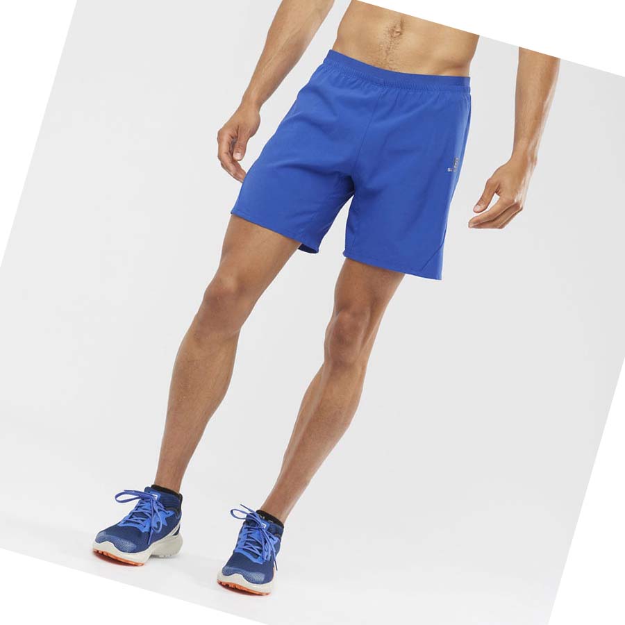 Salomon CROSS 7'' Shorts Herre Blå | NO2461GSO