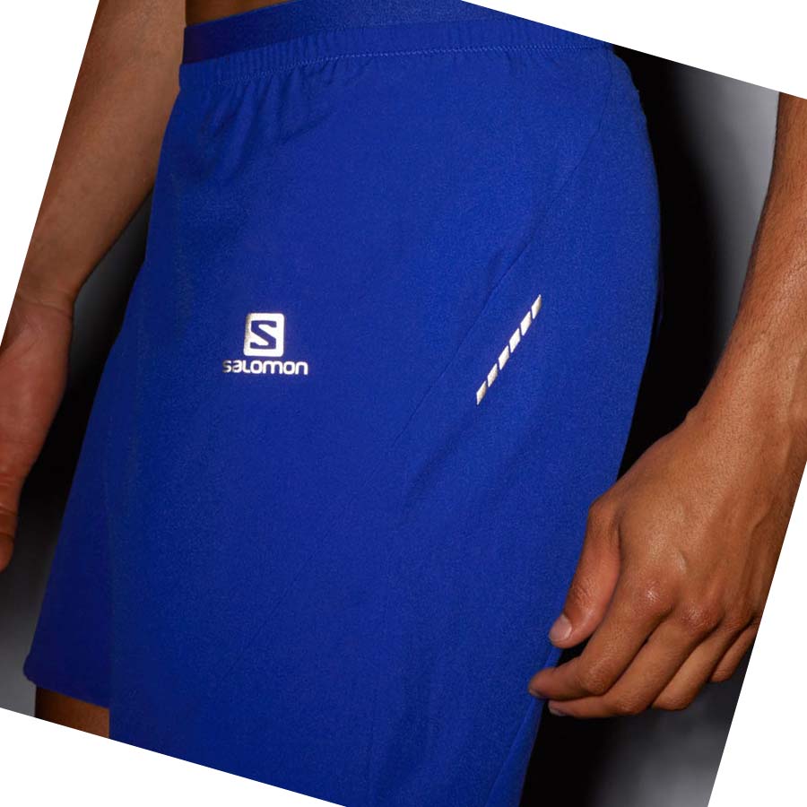 Salomon CROSS 7'' Shorts Herre Blå | NO2461GSO