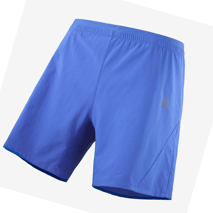 Salomon CROSS 7\'\' Shorts Herre Blå | NO2461GSO