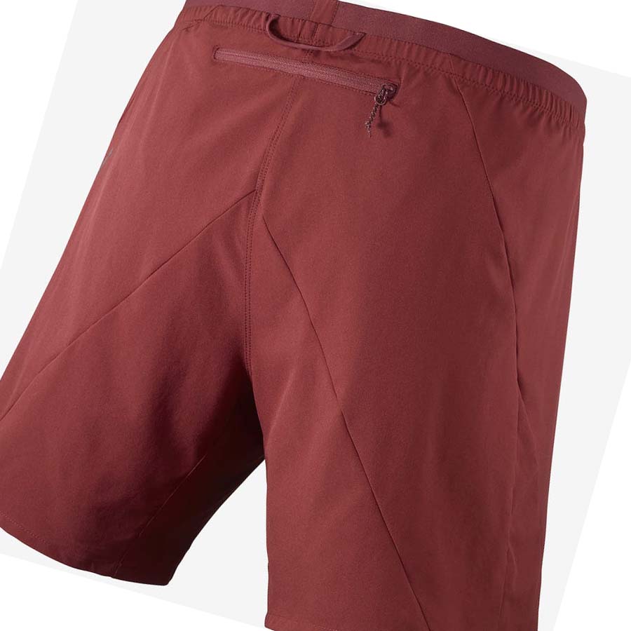 Salomon CROSS 7'' Shorts Herre Rød | NO2460FDN