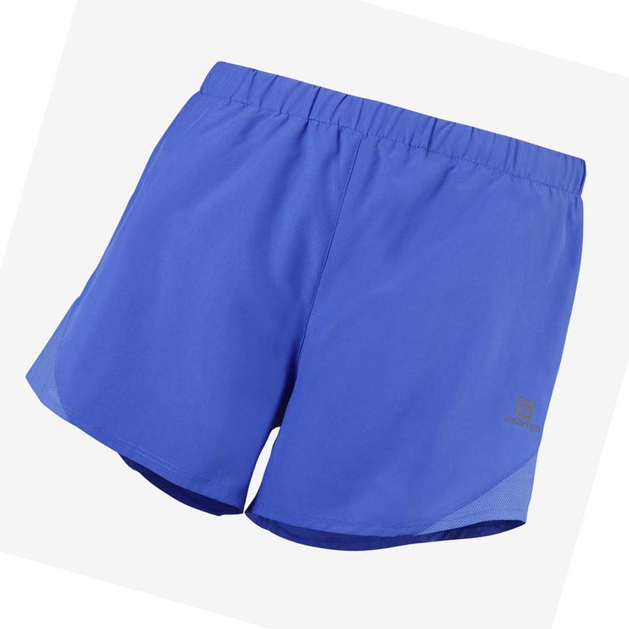 Salomon CROSS REBEL 4\'\' Shorts Dame Blå | NO3272XYU