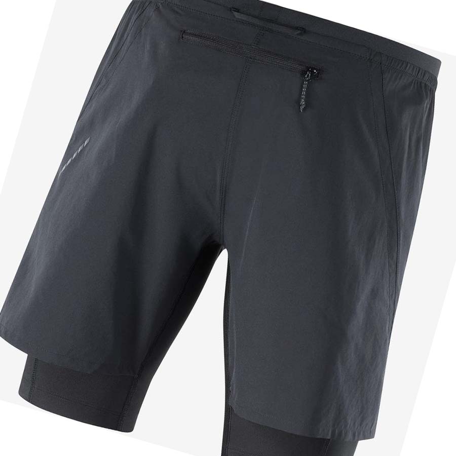 Salomon CROSS TWINSKIN Shorts Herre Svarte | NO2473QMA