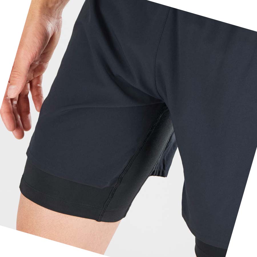 Salomon CROSS TWINSKIN Shorts Herre Svarte | NO2473QMA